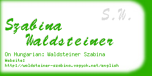 szabina waldsteiner business card